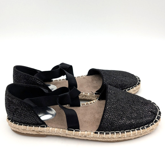 Kenneth Cole Reaction Luna Espadrille Flats Women's Black Size US6 - Picture 3 of 12